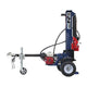 24-ton tow-behind log splitter rental in vertical splitting position